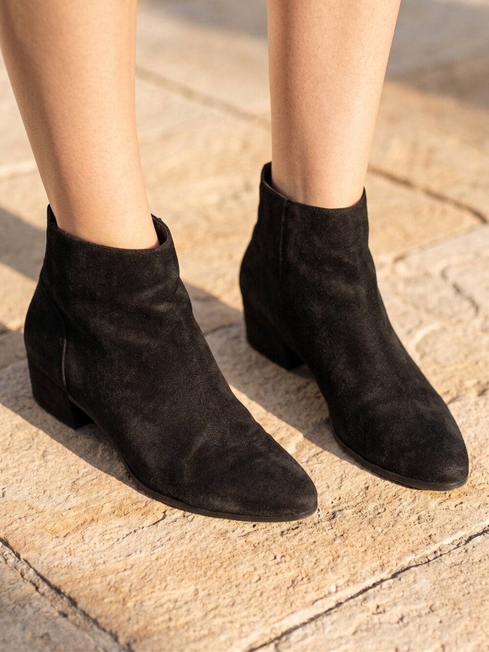 Aquatalia Black Suede Ankle Boots
